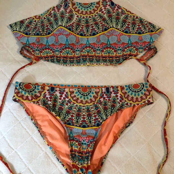 a.n.a. bohemia print bikini, size 10 - Picture 4 of 7